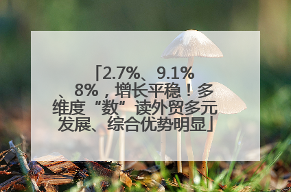 2.7%、9.1%、8%，增长平稳！多维度“数”读外贸多元发展、综合优势明显