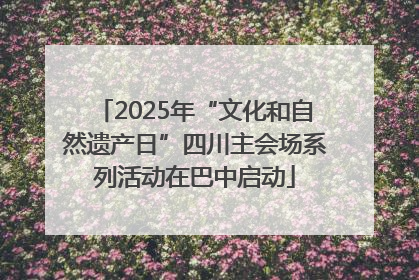2025年“文化和自然遗产日”四川主会场系列活动在巴中启动
