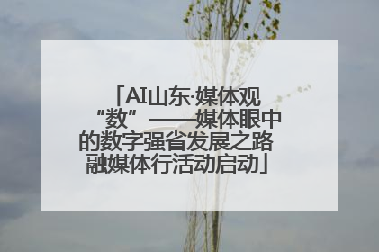 AI山东·媒体观“数”——媒体眼中的数字强省发展之路融媒体行活动启动