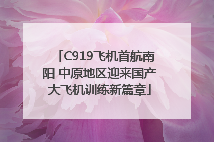 C919飞机首航南阳 中原地区迎来国产大飞机训练新篇章