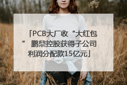 PCB大厂收“大红包” 鹏鼎控股获得子公司利润分配款15亿元